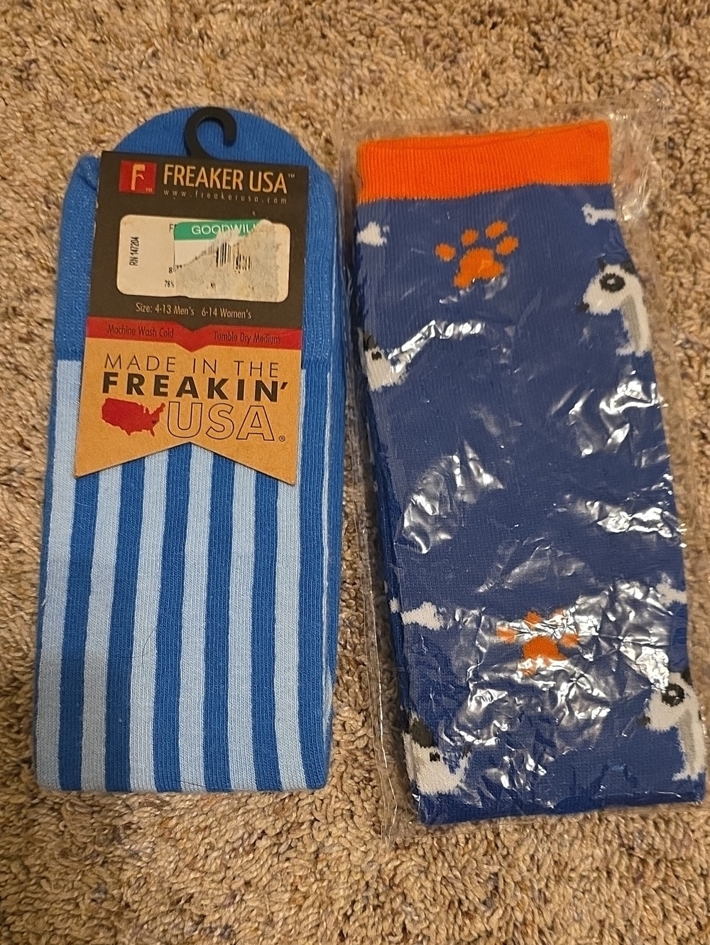 Men’s Blue Striped & Patterned Socks - 2 Pack